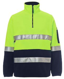 6DNPF Hi Vis (D+N) 1/2 Zip Polar Fleece