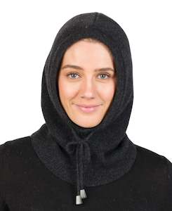 Charcoal Scarfclava Hoodie Hat - NX895