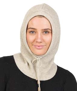 Beanie: Natural Scarfclava Hoodie Hat - NX895