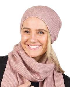 Beanie: Lily Slouch Beanie Hat in Possum Merino Wool - NX677