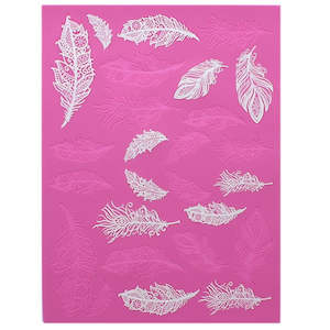 Cake Lace Mat - Feathers