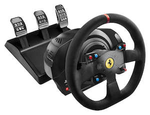 Computer peripherals: Thrustmaster VG T300 Ferrari Alcantara Edition Racing Wheel (Playstation & PC) (PS4)