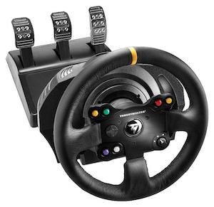 Computer peripherals: Thrustmaster TM Leather + T3PA Pedal Set (Xbox One & PC)