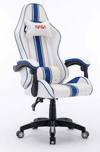 Computer peripherals: Nasa Atlantis Gaming Chair (White and Blue)