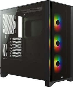 CORSAIR iCUE 4000X RGB Tempered Glass Mid Tower Case Black