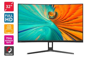 Computer peripherals: Kogan 32" Curved Full HD 75Hz FreeSync Monitor (1920 x 1080)