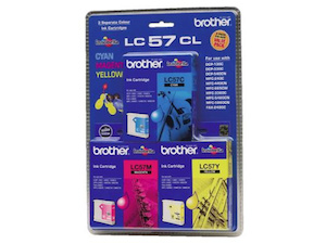 Stationery, paper, printing: Genuine Brother LC57 Black