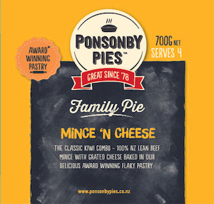 Mince & Cheese Family Pie 700g x 6 Gourmet Foods