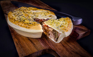 Pie, pastry, sausage roll: S.T.O.B - Steak Tomato Onion and Bacon Pies 180g x 12 Wrapped Gourmet Foods