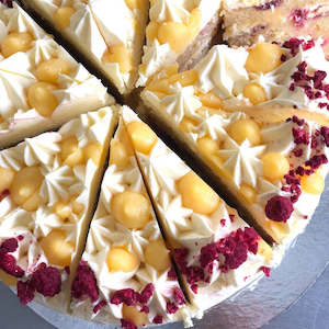 Lemon Raspberry Celebration Cake - small