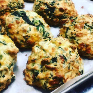 Bakery (with on-site baking): Spinach and Feta Scones