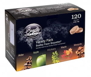 Bradley 5-Flavour Variety 120-pack Bisquettes - Gourmet Innovations NZ