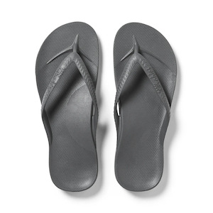 Archies Arch Support Jandals Charcoal