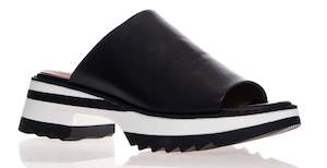 Alfie & Evie Loop Black Leather Slide