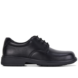 Shoe: Clarks Descent Black Leather School Shoe