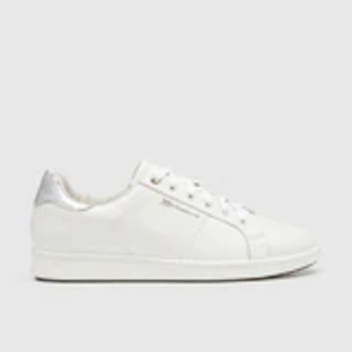 Frankie4 Jackie 111 White/Silver Leather Sneaker