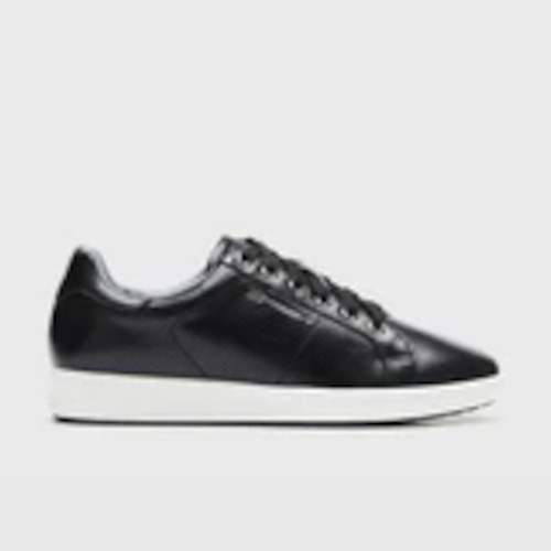 Frankie4 Jackie 111 Black Punched Leather Sneaker