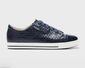 Frankie4 Nat 2 Navy Weave Leather Sneaker