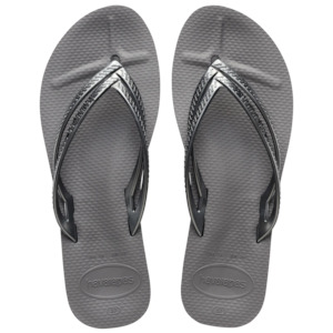 Havaianas Wedges Steel Grey Platform Jandals