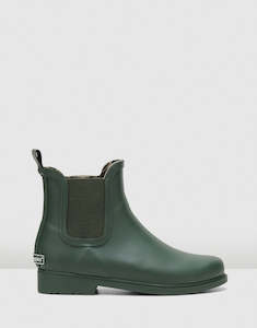 Shoe: Hush Puppies Ladies Muddy Olive Gumboot