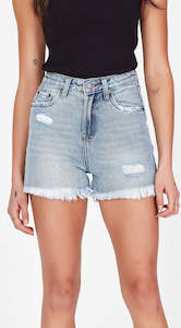 Junkfood Alexa Blue Shorts