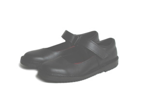 Mckinlay Kate Black Leather School Shoe