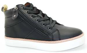 Natural Comfort Voodoo Leather Black Hi Top