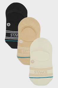 Stance Basic 3 Pack No Show cream Socks