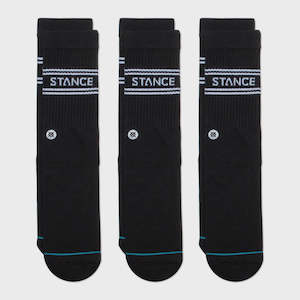 Shoe: Stance Basic 3 Pack Crew Socks - Black