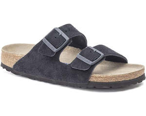 Shoe: Birkenstock Arizona Suede SFB Midnight Slide