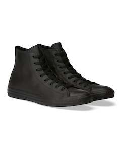 Shoe: Converse Chuck Taylor Leather High Top Black/Black