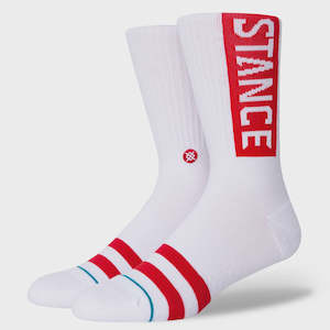 Stance OG White/Red Socks