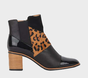 Bresley Sohot Black/Leopard Leather Boot