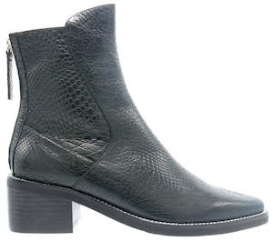 Bresley Dulcie Black Croc Boot