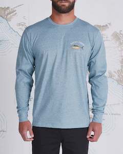 Salty Crew Ahi Mount Tech LS Tee Teal