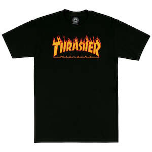 Thrasher Flame Tee Black