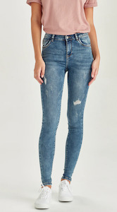 Shoe: Junkfood Reagan Tall Stuff Dark Blue Jeans