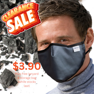 Reusable Fabric  Face Mask - with nose wire, Filter Pocket and two 2.5 Filters- …