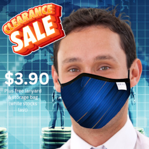 Reusable Fabric Face Mask - with nose wire, Filter Pocket and two 2.5 Filters - …