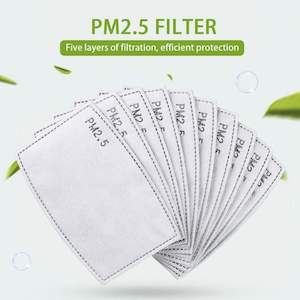 Face Mask Filter inserts | Pm 2.5 Activated Carbon Face Mask Filters |Adult 50 Pack