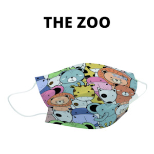 Clothing: Child Disposable Face Masks | Kids Medical Grade |  The Zoo Print | 10 Pack Child