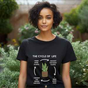 Women's Gardener T-Shirt - The Cycle of Life - Plant Lover Gift