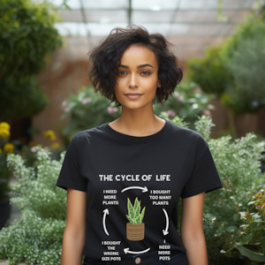 Women's Gardener T-Shirt - The Cycle of Life - Plant Lover Gift - FREE SHIPPING NZ & AU