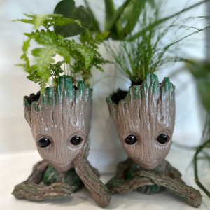 Baby Groot Flower Pot | Tree Man PenHolder | Planters with Drainage Hole Perfect…