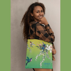 Tote bag | High-quality carry bag | Hummingbird pattern | Grace and August |  Gr…