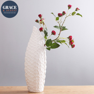 Nordic Inspired Modern White Porcelain Vase - 2 Size Options