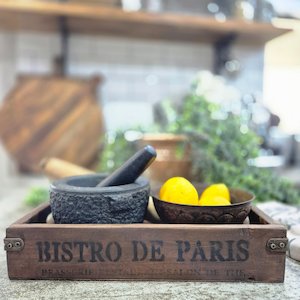 Wooden Bistro De Paris Tray