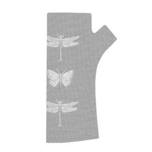 Kate Watts Merino Gloves Dragonfly | Silver