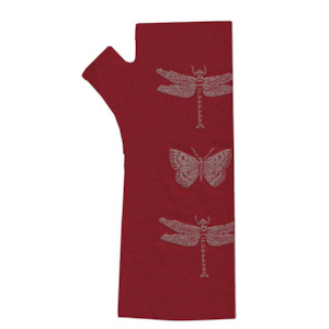 Kate Watts Merino Gloves Dragonfly | Red