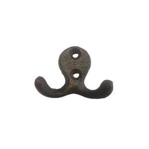 Double Cast Iron Key Hook